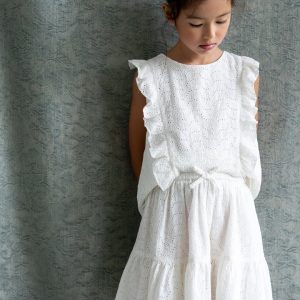 Jupe Fille broderie anglaise