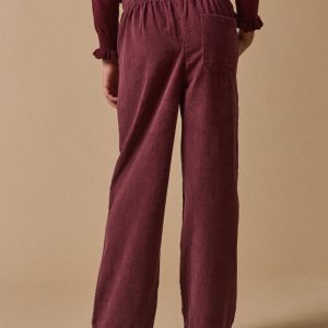 Pantalon large Fille en velours