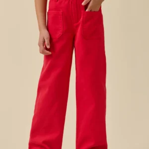 Pantalon droit Fille en denim