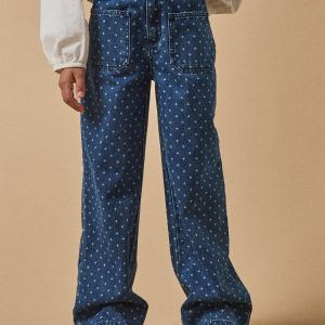 Jean droit fantaisie Fille