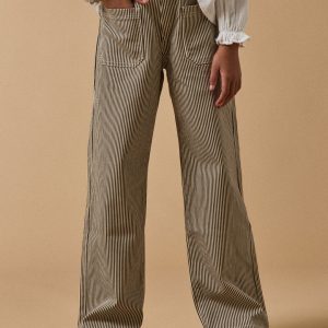Pantalon droit rayé Fille