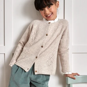 Cardigan Fille en laine mérinos