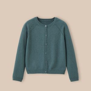 Cardigan Fille en coton et laine