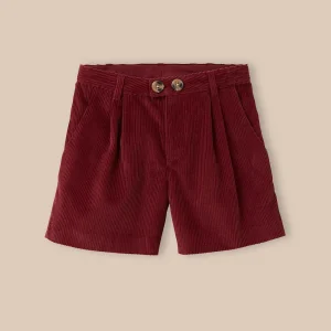 Short velours taille haute Fille