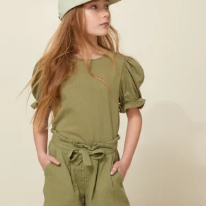 Short Fille en gaze de coton biologique