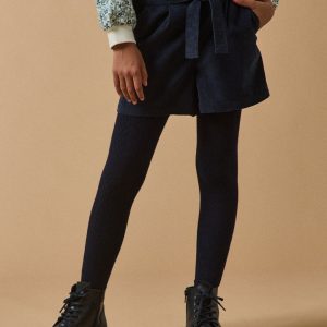 Short paper bag velours Fille