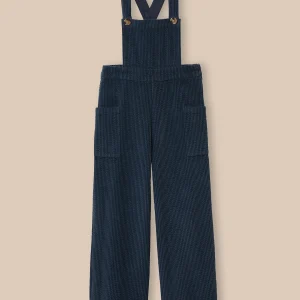 Salopette Fille en velours gaufré