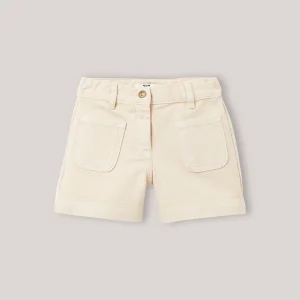 Short Fille denim couleur