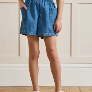 Short Fille en denim light