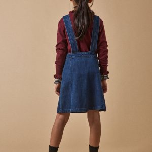 Robe tablier en denim Fille