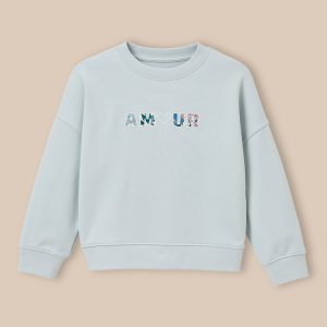 Sweat Fille à message en tissu Liberty - Coton biologique