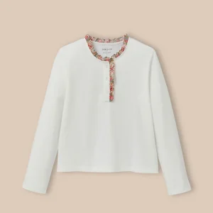 T-shirt tunisien tissu Liberty fille - Coton biologique