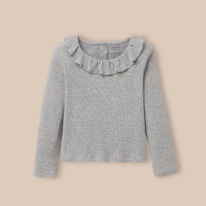 Tee-shirt col volant Fille - Coton biologique