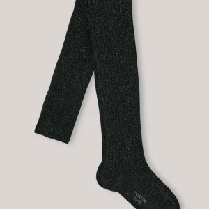Collants métallisés à côtes Fille