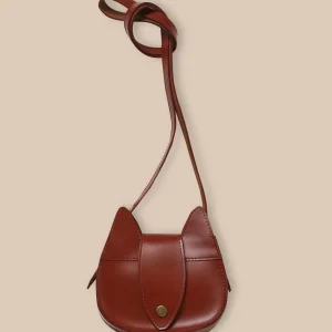 Sac écureuil en cuir Fille