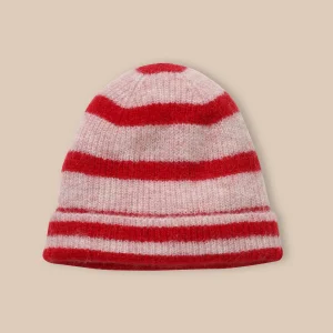 Bonnet rayé laine et mohair fille