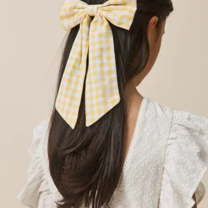 Barrette Fille grand noeud vichy