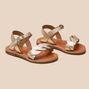 Sandales tressées Fille en cuir