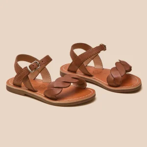 Sandales tressées Fille en cuir