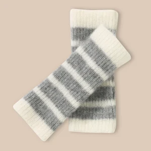 Mitaines rayées laine et mohair Fille