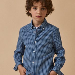 Chemise flanelisée à carreaux Garçon