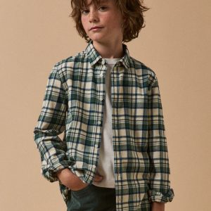 Chemise flanelisée à carreaux Garçon