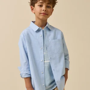 Chemise en micro vichy garçon.