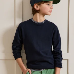 Pull col rond Garçon