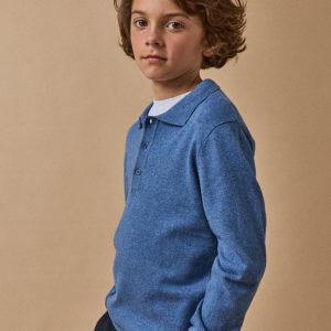 Pull col polo Garçon