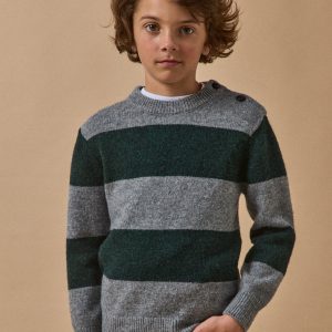Pull rayé laine Garçon