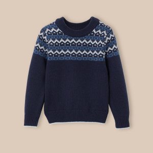 Pull lambswool jacquard Garçon