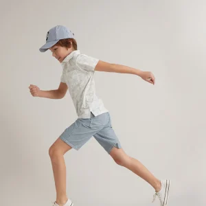 Polo Garçon motif palmiers - Coton bio