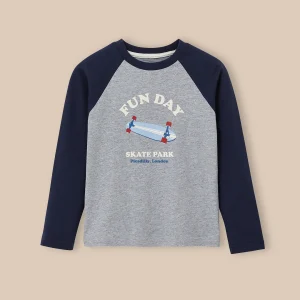 T-shirt colorblock garçon - Coton biologique