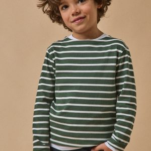 T-shirt marinière garçon - Coton biologique