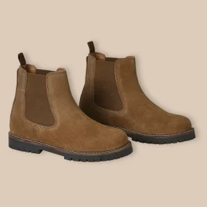 Boots Chelsea Garçon en croûte de cuir