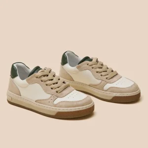 Baskets bicolores en cuir Garçon