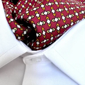 Ascot bordeaux et blanc