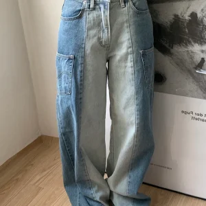 Pantalon Denim Patchwork Vintage Coréen