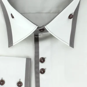 Chemise écru et beige grande taille