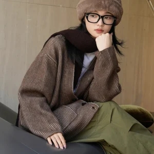 Cardigan Marron Coréen