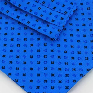 Ascot bleu royal à motif étoile noire