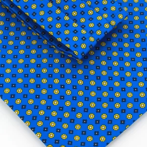 Ascot bleu royal à motif fleur