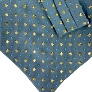 Ascot gris à motifs jaune
