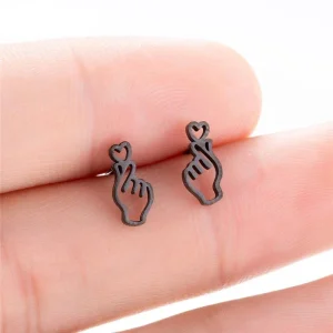 Boucles d'oreilles Finger Heart