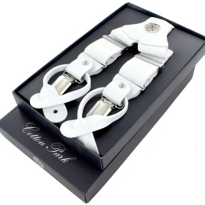 Bretelles homme blanc uni