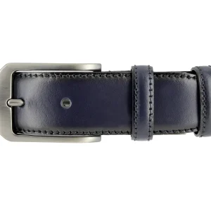 Ceinture en cuir bleu marine
