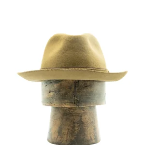 chapeau déperlant en feutre de cachemire cachou