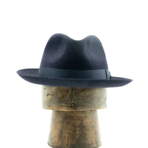 chapeau déperlant Guerra en feutre de castor marine