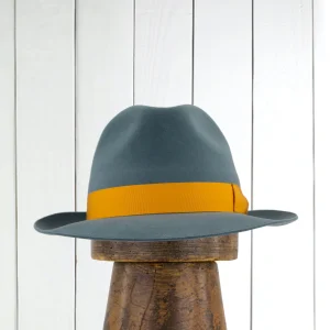 chapeau déperlant en feutre de lapin céladon