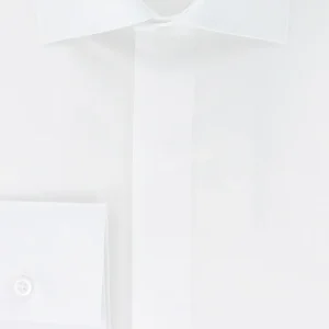 Chemise cintrée blanche gorge cachée